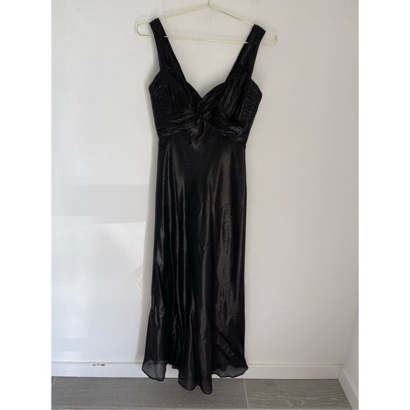 BADGLEY MISCHKA Black Metallic Special Occasion Party Dress Size 4 - Picture 1 of 7
